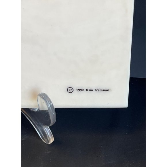 Vintage Montana Marble Inc Etched Kim Reinmuth The Gossip Plaque Wall Hanging - Picture 3 of 7